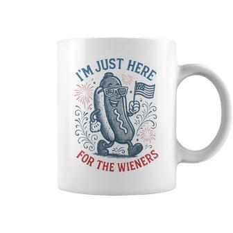 Vintage Hot Dog I'm Just Here For The Wieners 4Th Of July Coffee Mug - Thegiftio UK
