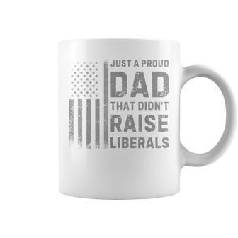 Vintage Usa Flag Just A Proud Dad That Didn't Raise Liberals Coffee Mug - Thegiftio UK
