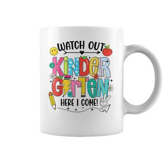 Watch Out Kindergarten Here I Come First Day Of School Coffee Mug - Thegiftio UK