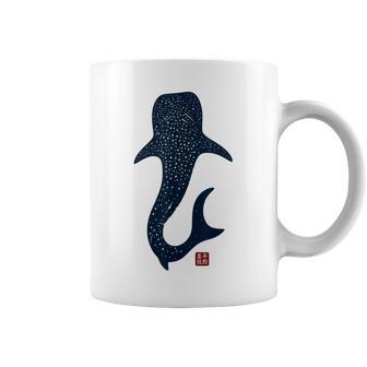 Whale Shark With Traditional Japanese Kanji Seal Coffee Mug - Thegiftio UK