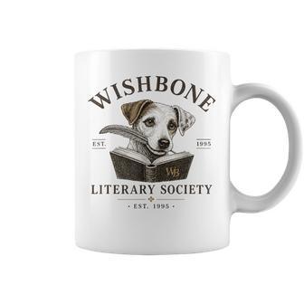Wishbone Literary Society Vintage Book Lover Dog Coffee Mug - Thegiftio UK