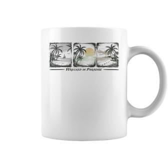 Wrecked In Paradise Islands Sailing Palm Trees Coffee Mug - Thegiftio UK
