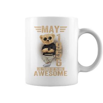オンバック 5月70日 誕生日 男性 女性 1956年 テディベア コーヒーマグ - Kawaiitshirt