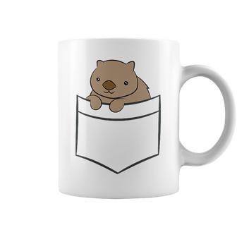 オーストラリアン・ウォンバット ポケット付き キュート ベビー ウォンバット コーヒーマグ - Kawaiitshirt