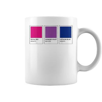 カラーパレット バイセクシャルプライド バイセクシャルフラッグ バイセクシャルカラー Cu コーヒーマグ - Kawaiitshirt