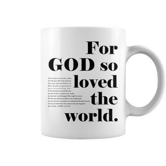 クリスチャン ジョン 3 16 18 Godo Loved The World 聖書の一節 長袖tシャツ コーヒーマグ - Kawaiitshirt