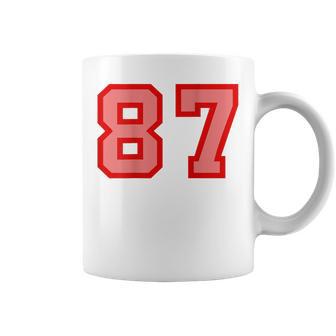 クールなレトロなレタリングジャージバック番号87 Eightyseven コーヒーマグ - Kawaiitshirt