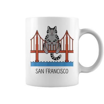 サンフランシスコ キャット ゴールデンゲートブリッジ 本 恋人 コーヒーマグ - Kawaiitshirt