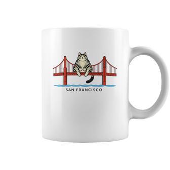 サンフランシスコ猫ゴールデンゲイツブリッジキャット読書本 コーヒーマグ - Kawaiitshirt