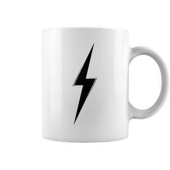 シンプルなブラックライトニングボルトグラフィック。 コーヒーマグ - Kawaiitshirt