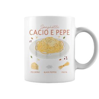 スパゲッティ カシオ エ ペペ 伝統的なイタリア料理 レシピ ティー コーヒーマグ - Kawaiitshirt