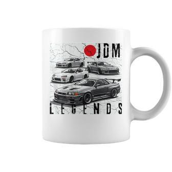 バックプリント ディストレス Jdm レジェンド レースカー 日本国旗 ギフト コーヒーマグ - Kawaiitshirt