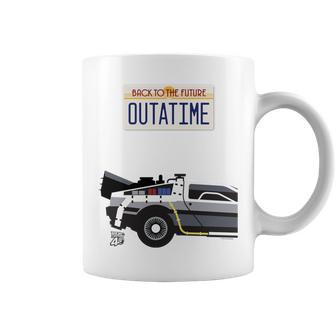 バック・トゥ・ザ・フューチャー Outatime ナンバープレート 長袖tシャツ コーヒーマグ - Kawaiitshirt