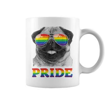 パグ ゲイプライド Lgbt レインボーフラッグ サングラス Lgbtq ギフト 犬 コーヒーマグ - Kawaiitshirt