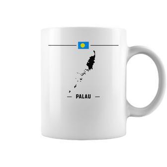 パラオ国旗、地図と国名 パラオ コーヒーマグ - Kawaiitshirt