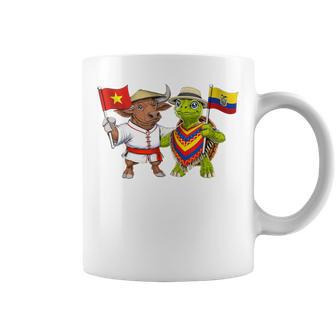 ベトナム・エクアドル国旗 ベトナムのルーツ 誇り高きエクアドルの遺産 ベトナムの誇り コーヒーマグ - Kawaiitshirt