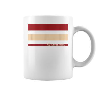 メッセージ付 やるなら今 三本線 コーヒーマグ - Kawaiitshirt