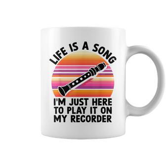 ライフ・イズ・ア・ソングリコーダーで弾きたくてここにいるだけ コーヒーマグ - Kawaiitshirt