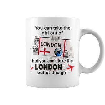 ロンドンガール ロンドン搭乗券 ロンドン コーヒーマグ - Kawaiitshirt