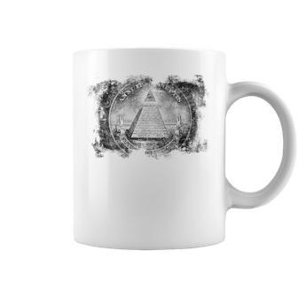 ヴィンテージ イルミナティ オールシーイング アイ ダラー フリーメイソン コーヒーマグ - Kawaiitshirt