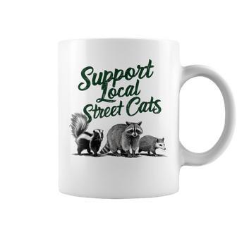 地元のストリートキャットをサポート アライグマ スカンク ポッサム コーヒーマグ - Kawaiitshirt