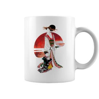 日本の伝統美術、華麗な芸者、浮世絵風 コーヒーマグ - Kawaiitshirt
