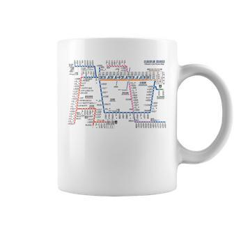 東京日本電車線鉄道おみやげ路線図 コーヒーマグ - Kawaiitshirt