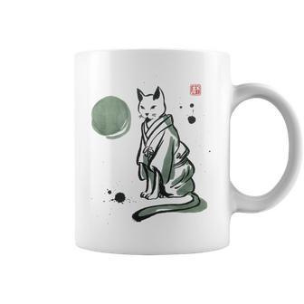 猫 和 着物 日本 伝統 ママ パパ キッズ コーヒーマグ - Kawaiitshirt