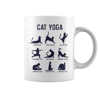 猫のヨガのポーズ コーヒーマグ - Kawaiitshirt