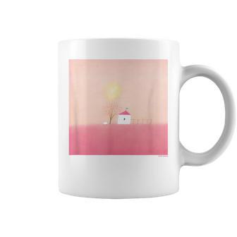 詩とメルヘン 葉祥明 ピンク屋根のぼくの家 コーヒーマグ - Kawaiitshirt