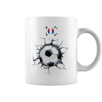 韓国サッカーファン 韓国フットボール ひび割れた壁 コーヒーマグ - Kawaiitshirt