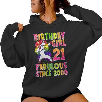 21 Cumpleaños Chica Unicornio 21 Años Regalo Cuello Sudadera con capucha para mujer - Regaloses