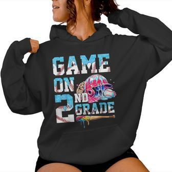 2Nd Grade Back To School Baseball Drip Ice Cream Game On Women Hoodie - Monsterry