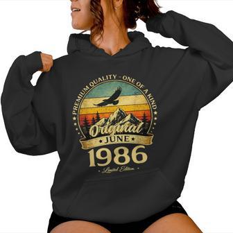 40 Cumpleaños Hombre Regalo Junio 1986 Sudadera con capucha para mujer - Regaloses