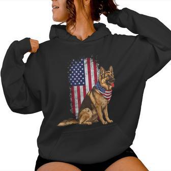 4Th Of July Dog German Shepherd Usa K9 Kids Women Hoodie - Thegiftio UK