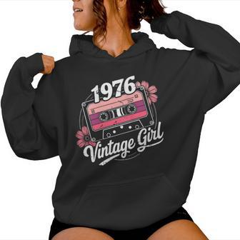 50 Años Intage 1976 Cumpleaños 50 Retro 1976 In Mangas Sudadera con capucha para mujer - Regaloses