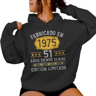 51 Años Cumpleaños Hombre Fabricado En 1975 Sudadera con capucha para mujer - Regaloses