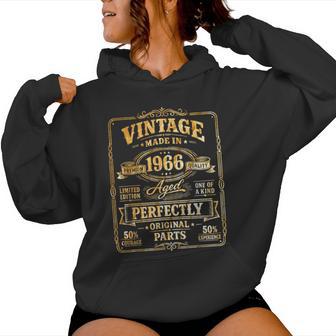60Th Birthday Man Woman 60 Years Decoration 1966 Women Hoodie | Mazezy