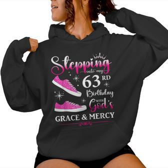 63Rd Birthday 63 Years Old Bday Queen Party Bd Women Hoodie - Thegiftio UK