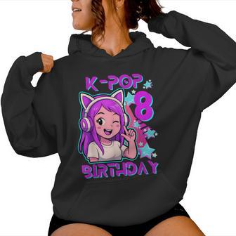 8 Jahre Geburtstag K Pop Kinder 8 Geburtstag Mädchen K-Pop Kapuzenpullover für Damen - Seseable