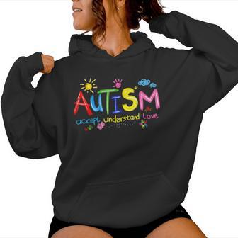 Accept Understand Love Support Autism Awareness Women Women Hoodie - Monsterry