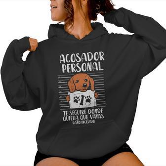 Acostador Personal Teckel Perro Gracioso Dachshund Regalo Cuello Sudadera con capucha para mujer - Regaloses