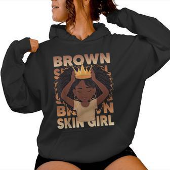 African Girls Brown Skin Girl Black Melanin Junenth Girls Women Hoodie - Thegiftio UK