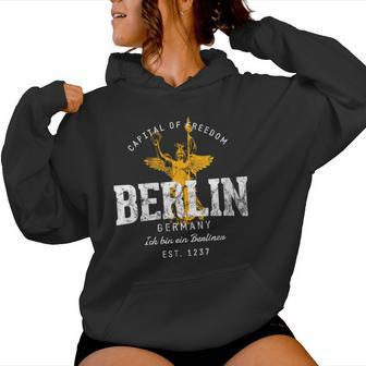 Alemania Retro Berlínintage Cuello Sudadera con capucha para mujer - Regaloses