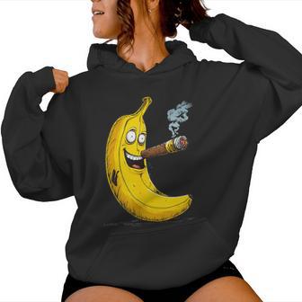 Banane Cool Avec Cigare Pour Homme Et Fumeurs Sweat à capuche femme - Cadeauxyz
