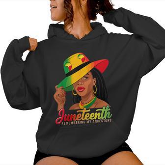 Black Freedom Junenth 1865 Remembering My Ancestor Women Hoodie - Thegiftio UK