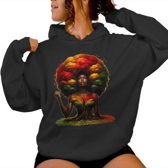 Black Girl Magic Afro Melanin Queen African American Women Women Hoodie - Thegiftio UK