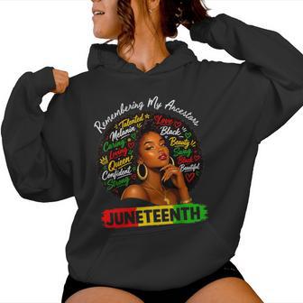Black Girl Remembering My Ancestors Junenth African Women Women Hoodie - Thegiftio UK
