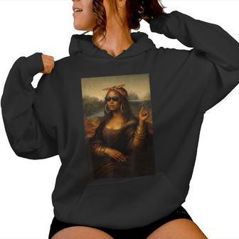 Black History Month African American Woman Black Mona Lisa Women Hoodie - Thegiftio