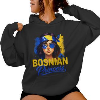 Bosnian Princess Girl Cute Bosnia Flag Pride Kids Women Hoodie - Thegiftio UK